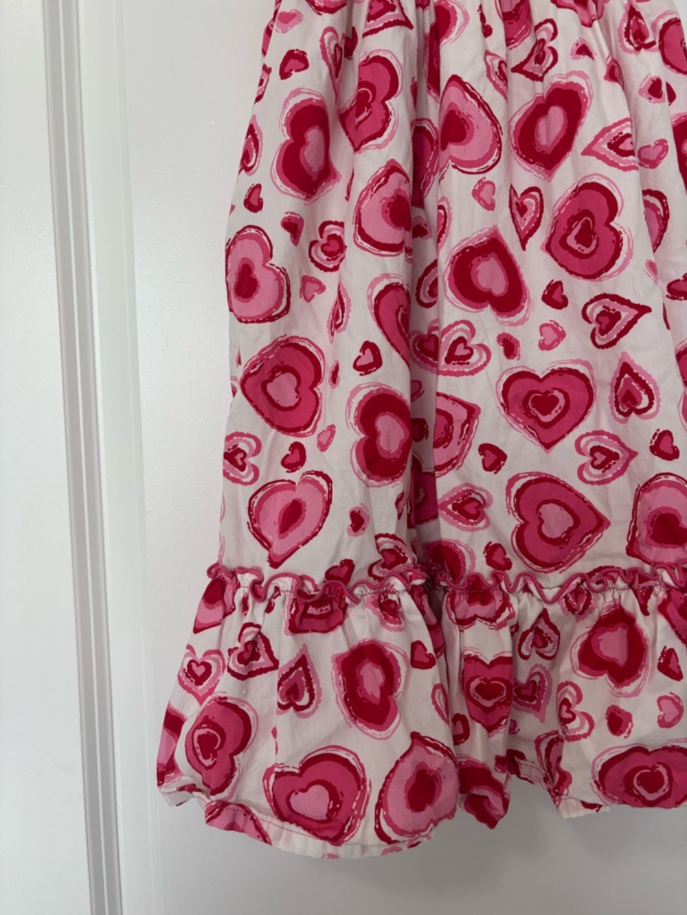 Hanna Andersson Fresh Air Sundress Girls 6-7 120 cm Hearts Cotton Summer‎ - Picture 2 of 5